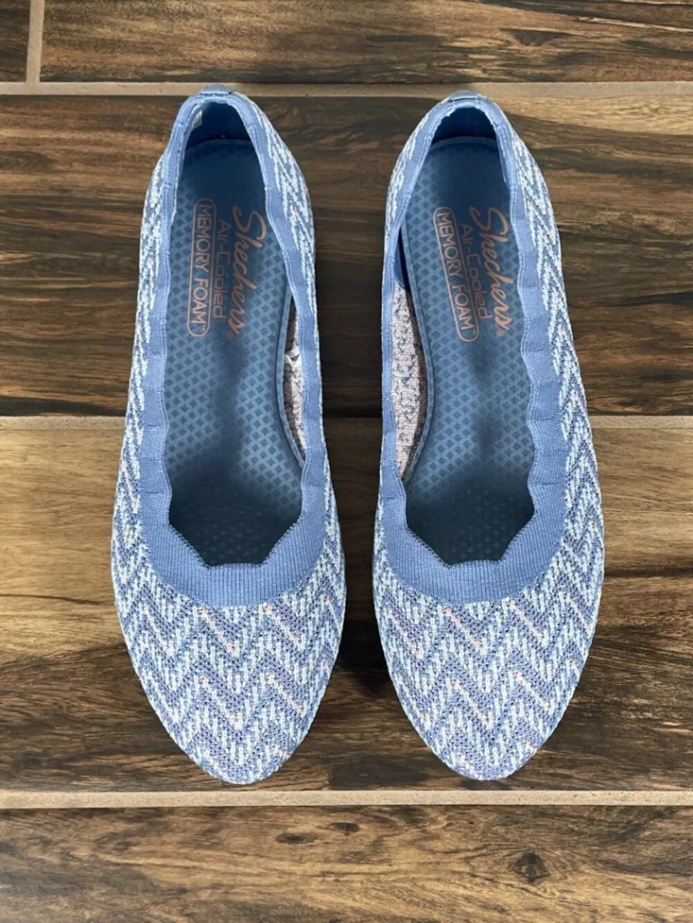 Skechers Cleo 2.0 Like Treasure Womens Size 9 Shoes Blue Comfort Ballet Flat